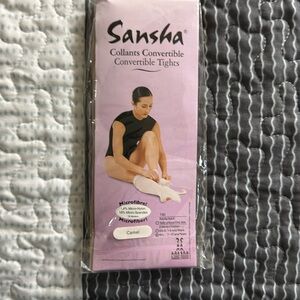 Girls Sasha tan convertible tights  ss/small